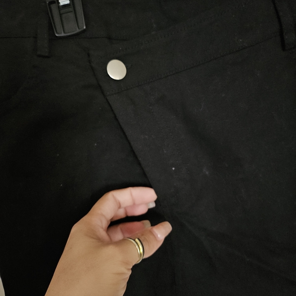 Better Be Black Mini Skirt Size M Stretch Cotton Spandex Casual Fitted Pocket. - Picture 6 of 12